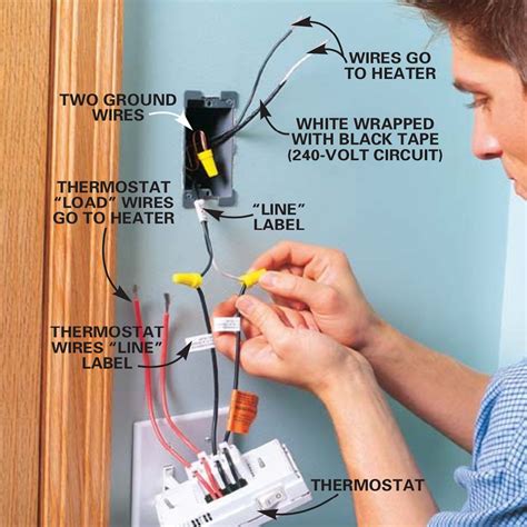 hook up baseboard heaters thermostat